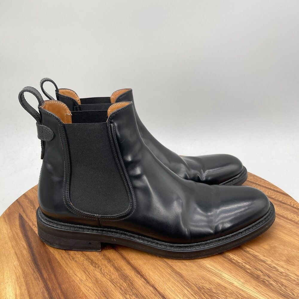 George Brown BIlt Boots Mens Size 10 M Black Leather Chelsea Casual Dress Shoes